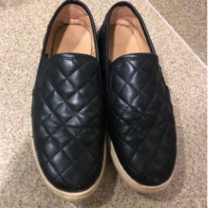 Women's Black Quilted Sneakers 8 Steve Madden
